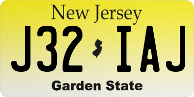 NJ license plate J32IAJ