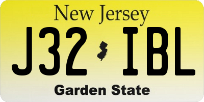 NJ license plate J32IBL