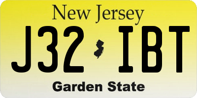 NJ license plate J32IBT