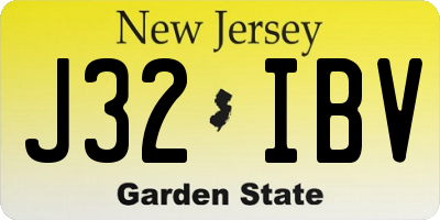NJ license plate J32IBV
