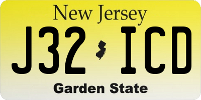 NJ license plate J32ICD