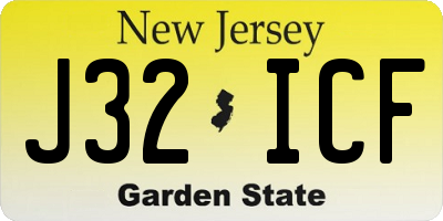 NJ license plate J32ICF