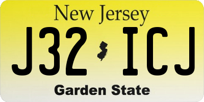 NJ license plate J32ICJ