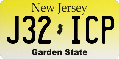 NJ license plate J32ICP
