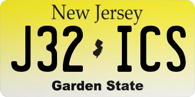 NJ license plate J32ICS