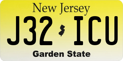NJ license plate J32ICU