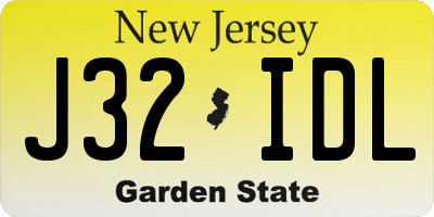 NJ license plate J32IDL