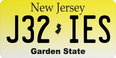 NJ license plate J32IES