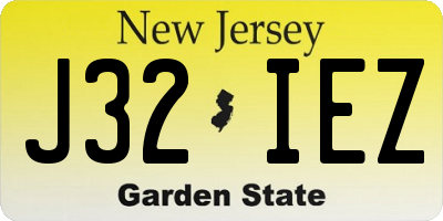 NJ license plate J32IEZ
