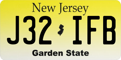 NJ license plate J32IFB