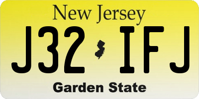 NJ license plate J32IFJ
