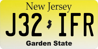 NJ license plate J32IFR