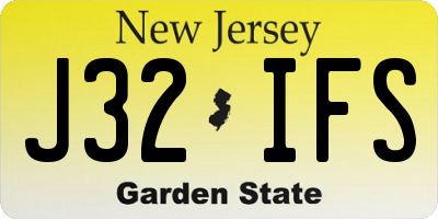 NJ license plate J32IFS