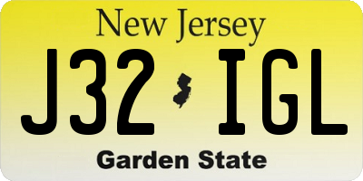 NJ license plate J32IGL
