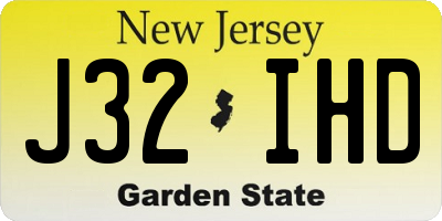 NJ license plate J32IHD