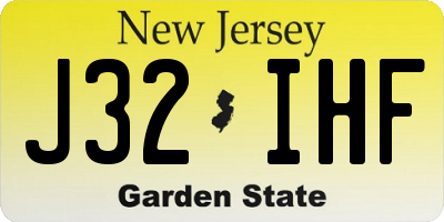 NJ license plate J32IHF
