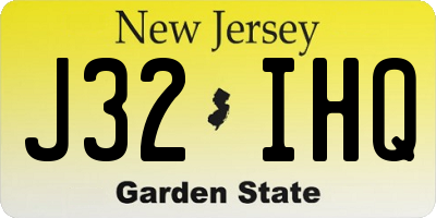 NJ license plate J32IHQ