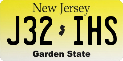 NJ license plate J32IHS