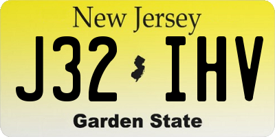 NJ license plate J32IHV