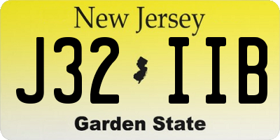 NJ license plate J32IIB