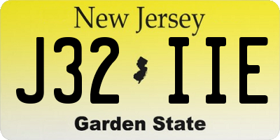 NJ license plate J32IIE