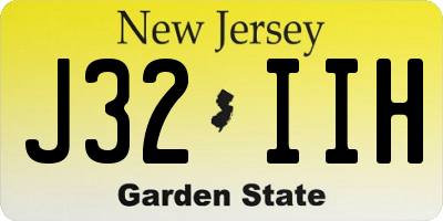 NJ license plate J32IIH