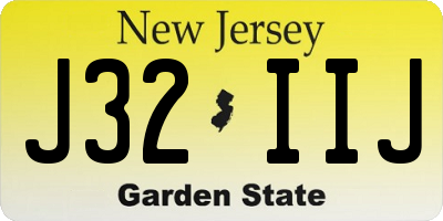 NJ license plate J32IIJ