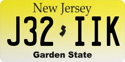 NJ license plate J32IIK