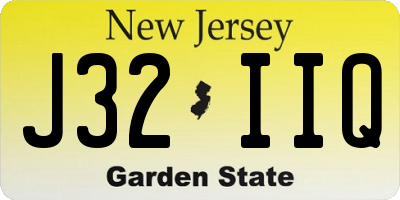 NJ license plate J32IIQ