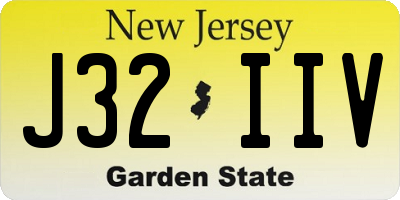 NJ license plate J32IIV