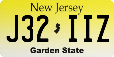 NJ license plate J32IIZ