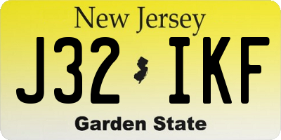 NJ license plate J32IKF