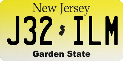 NJ license plate J32ILM