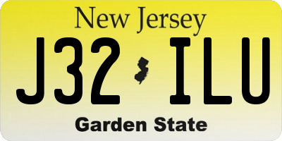 NJ license plate J32ILU