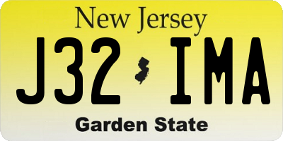 NJ license plate J32IMA
