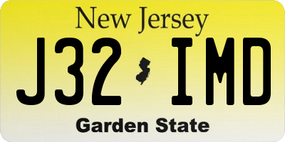 NJ license plate J32IMD