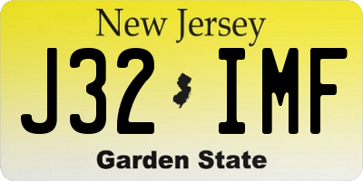 NJ license plate J32IMF
