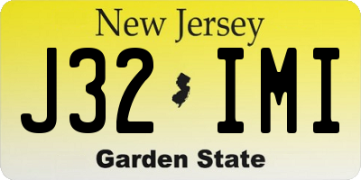 NJ license plate J32IMI