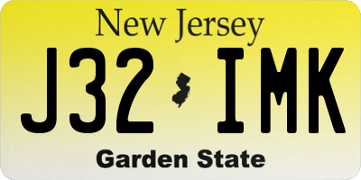 NJ license plate J32IMK