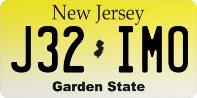 NJ license plate J32IMO