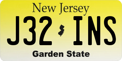 NJ license plate J32INS
