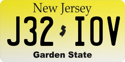 NJ license plate J32IOV