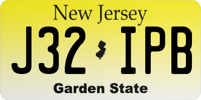 NJ license plate J32IPB
