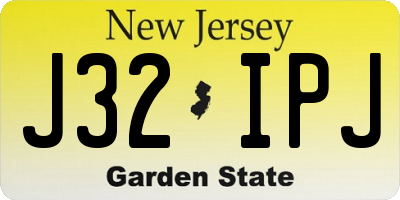 NJ license plate J32IPJ