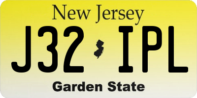 NJ license plate J32IPL