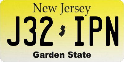 NJ license plate J32IPN