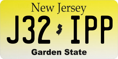 NJ license plate J32IPP