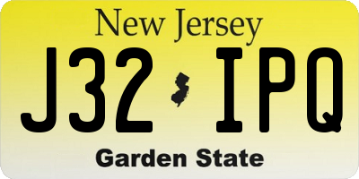 NJ license plate J32IPQ
