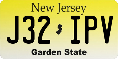 NJ license plate J32IPV
