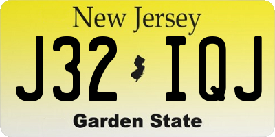 NJ license plate J32IQJ